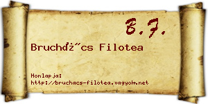 Bruchács Filotea névjegykártya